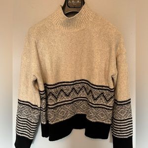 EUC Women’s Size L Banana Republic Funnel Neck Fair Isle Sweater